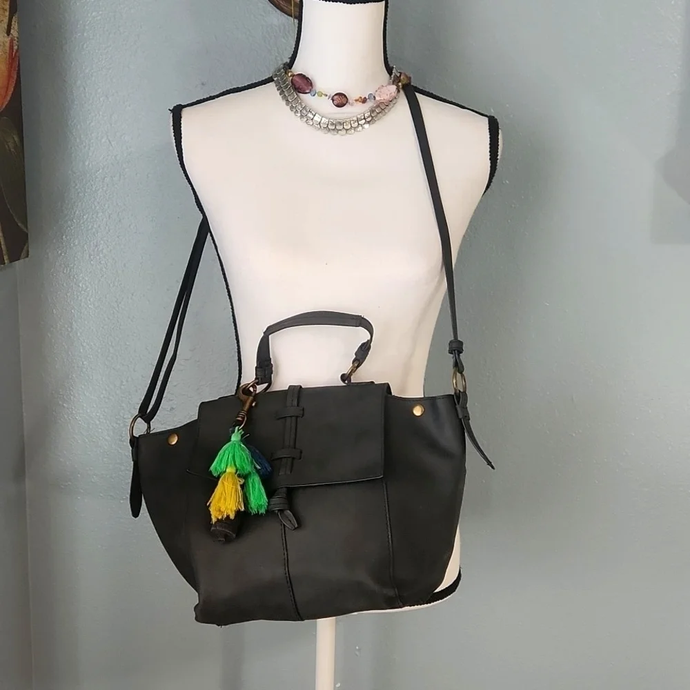 Mystic River Black Satchel Bag